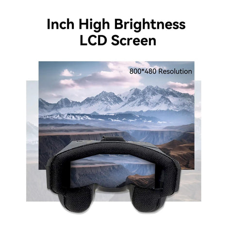 All In One FPV Goggles With DVR And Real Time Video, 5.8G 40CH, 5 Inch Screen showing high brightness LCD display