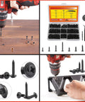 Real Deal Heavy Duty 400 Piece Black Carbon Steel Self Tapping Screws Assortment Kit With Pan Heads And Fasteners for wood projects
