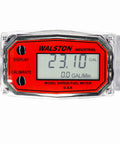 Front view of Industrial Digital Fuel Meter for diesel gasoline kerosene and lubricants with three quarter inch NPT connection