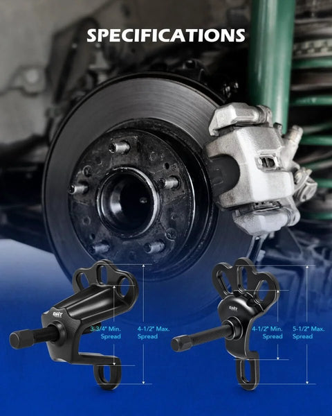 Beast Heavy-Duty Universal Front Wheel Hub Puller Set For Three Point Seven Five To Four Point Five Inch Hubs and Axles application