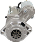 Front view of 12V 9 Tooth Starter Replacement For New Holland Boomer Tractors MT40006954 MT40334005 showing gear teeth