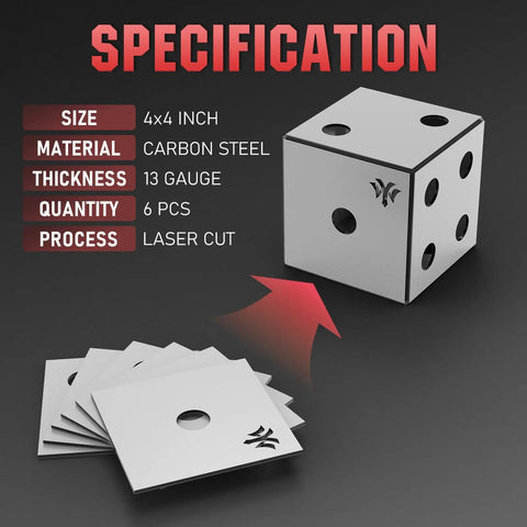 Beginner Welding Practice Kit With Six Welding Coupons And Plate Set, showcasing specifications and design of steel plates.
