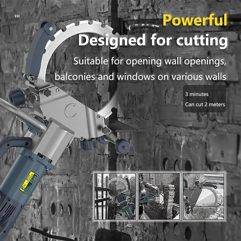 Heavy Duty Electric Ring Saw Wall Cutting Machine With Built In Water Pump For precise cuts in concrete walls.