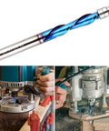 Crisp clean cuts with flush trim router bit in use, showcasing spiral design and carbide material for woodworking projects.