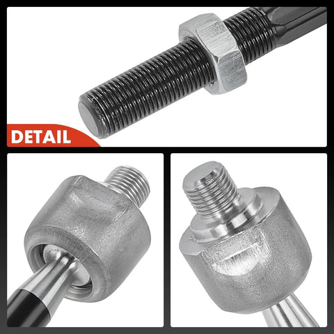 Front Inner Tie Rod Ends For Dodge Sprinter 2500 2003-2006 And Sprinter 3500 2003-2006, Left And Right Pair, Replacement Steering Tie Rods For Freightliner Sprinter 2500 2002-2006 And 3500 2002-2006 close-up threaded steel ends