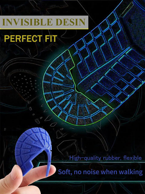 Close-up of Sneaker Heel Protector With Dope Self Adhesive Upgraded Non Slip Pads And Shoe Heel Repair Plates for Men And Women.