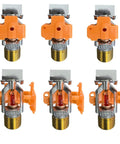Heavy Duty Horizontal Sidewall Fire Sprinkler Head Half Inch NPT 155 Degree Standard Response FM Approved UL Listed 6 Pack Chrome Finish