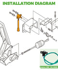 Throttle Sensor Replacement For Yamaha Electric Golf Carts G19 G20 G21 G22 Direct Fit Easy Install OEM Cross Reference Durable Plug And Play Sensor For Smooth Acceleration And Reliable Performance, installation diagram