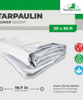 Clear 20x30 Ft Beefy Heavy Duty Tarps Waterproof And Tear Resistant Multipurpose Cover for outdoor use and camping.