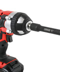 Impact driver with attached Five Inch Impact Extension Bar, laser-etched, corrosion-resistant manganese phosphate finish