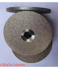Double Sided Lapidary Diamond Grinding Disc Wheel, 4 Inch Ceramic Disk, 100x5x16mm, close-up view, pro grade abrasives