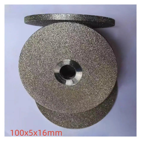 Double Sided Lapidary Diamond Grinding Disc Wheel, 4 Inch Ceramic Disk, 100x5x16mm, close-up view, pro grade abrasives