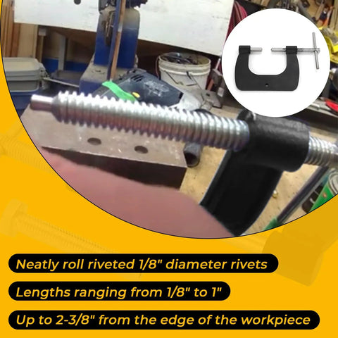 Pro Grade Semi Tubular Rivet Tool Kit Including Fifty Durable Aluminum Fasteners Crafted For Rapid Soft Steel Joining And Weekday Garage Grinds