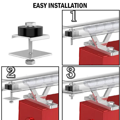 Easy installation steps for One And Five Eighths Inch Strut Trolley Limit Blocks Heavy Duty Two Pack with Hardware.