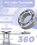 Heavy Duty Aluminum Cake Turntable With Anti Slip Surface Ohuhu 12 Inch Rotating Decorating Stand features