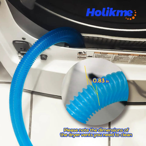 Dryer Vent Cleaning Kit With Lint Vacuum Attachment For Deep Reach Hose