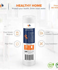 5 Micron Grooved Sediment Water Filter Replacement 10x2.5 For Your Whole House Setup with product details and icons