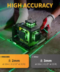 360 Self Leveling Laser Level With 60 Inch Tripod And One Thirteenth Inch Accuracy, green line laser on floor during construction