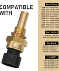 Direct Fit Premium Brass Coolant And Oil Temperature Sensor Straight Swap Setup, showcasing brass construction and compatible connectors.