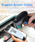 Wireless Handheld Barcode Scanner 1D 2D QR Reader With 2000mAh Battery For Mobile Payments Cordless Use In Convenience Stores