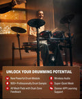Electric Drum Set For Adults Full Size That Feels Pro With 10 Inch Quiet Mesh Pads 12 Inch Crash Cymbals 100 Kits 900 Plus Sounds