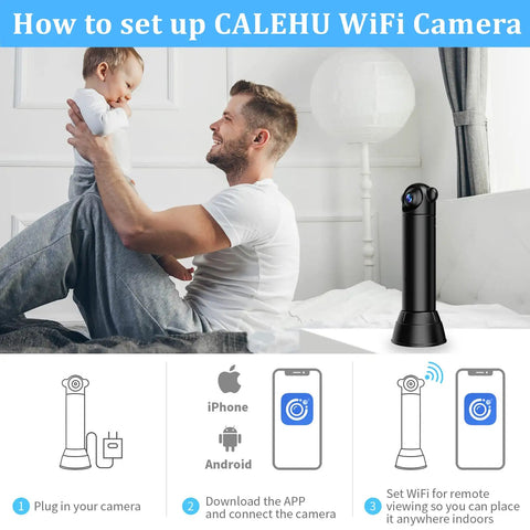 Guide for setting up Ultra Tiny WiFi Hidden Camera Nanny Cam 1080P Mini Home Security with USB power and smartphone apps.