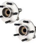 Pair Rear Wheel Hub Bearing Assembly For 2012 2018 Ford Focus With ABS 5 Lug 512466 Compatible Premium 55 Carbon Steel Bearings
