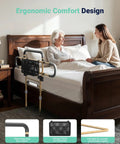 Must-Have 180-Degree Foldable Bed Rail For Seniors in use, showing ergonomic design and adjustable height features.