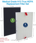 Replacement Filter Set For Honeywell Air Purifier HPA100 HPA094 HPA3100 HPA5100 Series with H13 Grade R and Activated Carbon Filters.