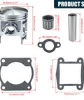 66mm Piston Rings Gasket Needle Bearing Spark Plug Top End Kit For Blaster 200 YFS200 Standard Bore 1988 To 2006 parts layout