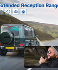 Vehicle Mobile Ham Radio Antenna For VHF UHF 136-174MHz And 400-470MHz With Lip Mount Bracket on car with driver using radio