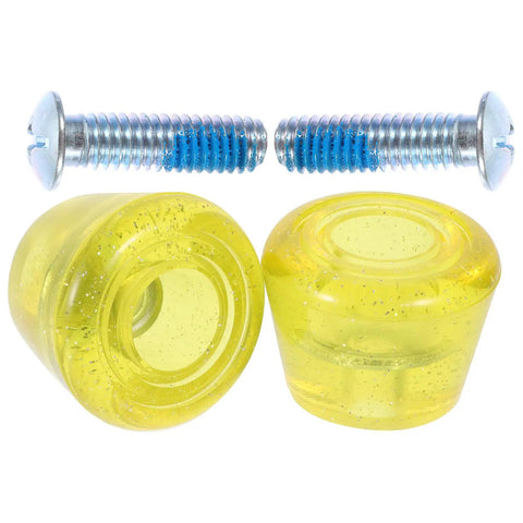 Roller Skate Toe Stops And Plugs Set For Quad And Inline Skates, Wear Resistant Yellow Brake Heads With Screws