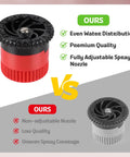 Heavy Duty 10 Pack Variable Arc Sprinkler Head Replacement For Pop Up Irrigation Nozzles Adjustable 0 To 360 Spray Pattern No Sweat Backyard Garden Lawn Yard Watering Kit With Built In Filter Screen comparison of adjustable vs non-adjustable nozzles