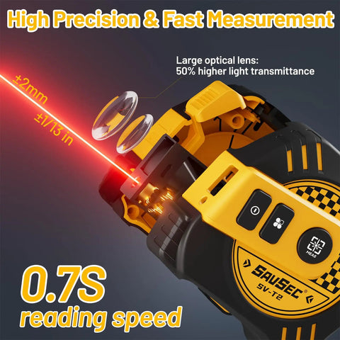 Hardcore Two In One Laser Tape Measure Bundle Sporting A One Hundred Thirty One Foot Digital Rangefinder Paired With A Snappy Sixteen Foot Self Locking Steel Tape For Rapid Blueprint Checks And Handyman Projects Zero Drama Guaranteed