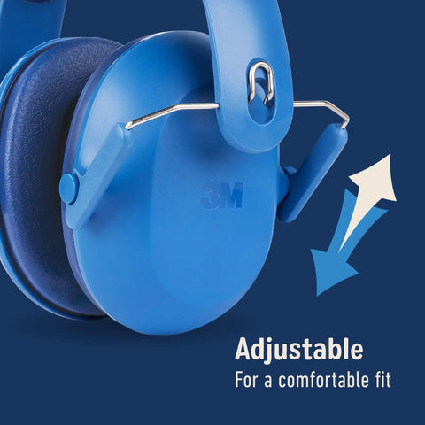 Close-up of blue adjustable headband on Kid Friendly Hearing Protection With Adjustable Headband, 22 dB NRR For Quiet Studying.