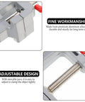 Close-up of Dope Mini Aluminum Bench Vise Clamp For Jewelry Crafting Woodworking And Hobby Projects Portable Table Repair Tool