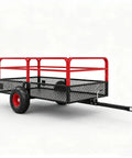 Beefed Up 1600Lb Steel Tow Behind Dump Trailer For ATVs And UTVs 22 Cu Ft Utility Dump Cart with Removable Sides and Tires