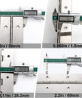 Marine Grade Heavy Duty Piano Hinge 36 Inch Long By 2 Inch Wide Built Beefy And Ready True Zero Point Zero Six Zero Inch Stainless Steel with caliper measurements