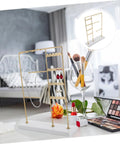 Spin Your Daily Drip Easily With This Smooth Rotating Jewelry Tree Stand Constructed From Premium Iron And Solid Marble For Necklaces And Earrings Storage in a modern room.