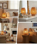Handcrafted Bamboo Wood Table Lamp With Natural Base For Bedroom And Desk Eye Caring Night Light Retro Reading Lamp Eco Friendly Home Decor Handicraft Gift For Cozy Spaces