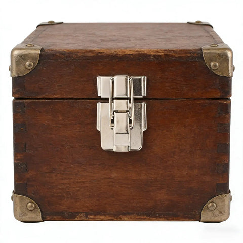 Heavy Duty Toggle Catch Lock Tough As Nails With Positive Hold Drawbolt Latch 1.6 Inch Satin Nickel Hasp Clasp on wooden chest