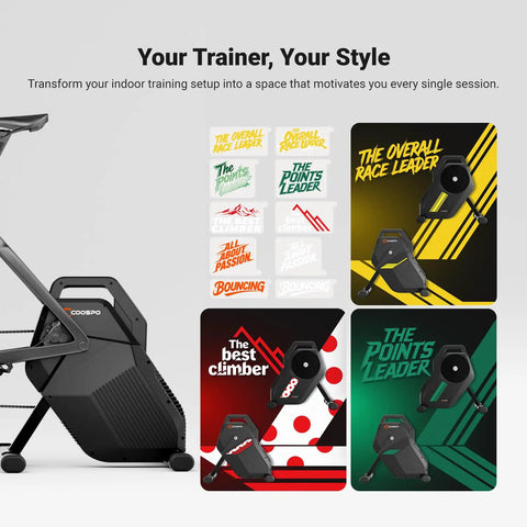 Direct Drive Indoor Bike Trainer With Bluetooth And ANT Plus Smart Resistance Control compatible with Zwift and Wahoo.