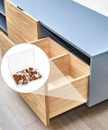 Thirty Piece Tack In Drawer Glides 17X12Mm Heavy Duty Plastic With Iron Pins Nail On Slides in clear storage box for cabinets.