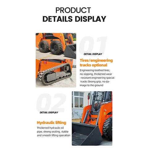Quick Connect System For Skid Steer Attachments with engineering tracks and hydraulic lifting details display