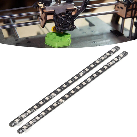 Two Pack 5V 270mm LED Light Strip For 3D Printers Colorful Beads PCB Light Bar Replacement Lamp visible with 3D printer setup