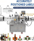 WZLOIUNHZ Automatic Positioning Labeler For Round Bottles Cans Jars, label height up to 180 mm, designed for precise labeling applications.