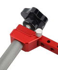 Close-up of the Aluminum 19mm Hold Down Clamp For Woodworking showing adjustable components and 3 level pressure cam
