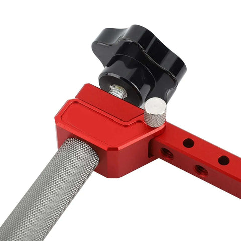 Close-up of the Aluminum 19mm Hold Down Clamp For Woodworking showing adjustable components and 3 level pressure cam