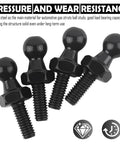 Car Ball Stud Kit 10mm With Spacers And Nuts For M6 Thread Gas Struts Lift Support Critical Connecting Parts For Your Ride Heavy Duty Four Pack Replacement Ball Studs And Nuts, black steel