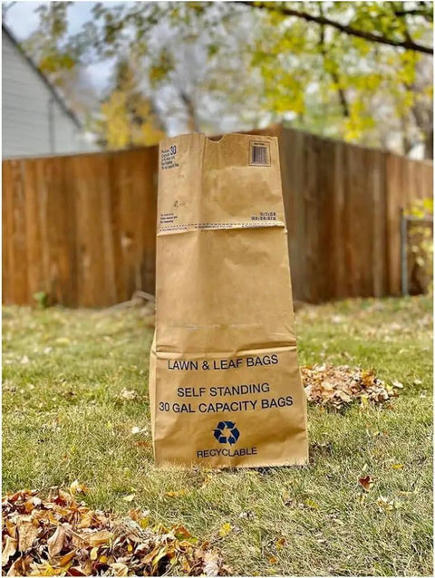 30 Gallon Lawn And Leaf 2 Ply Heavy Duty Yard Waste Bags Tear Resistant Self Standing Biodegradable Eco Friendly Made In USA 10 Count